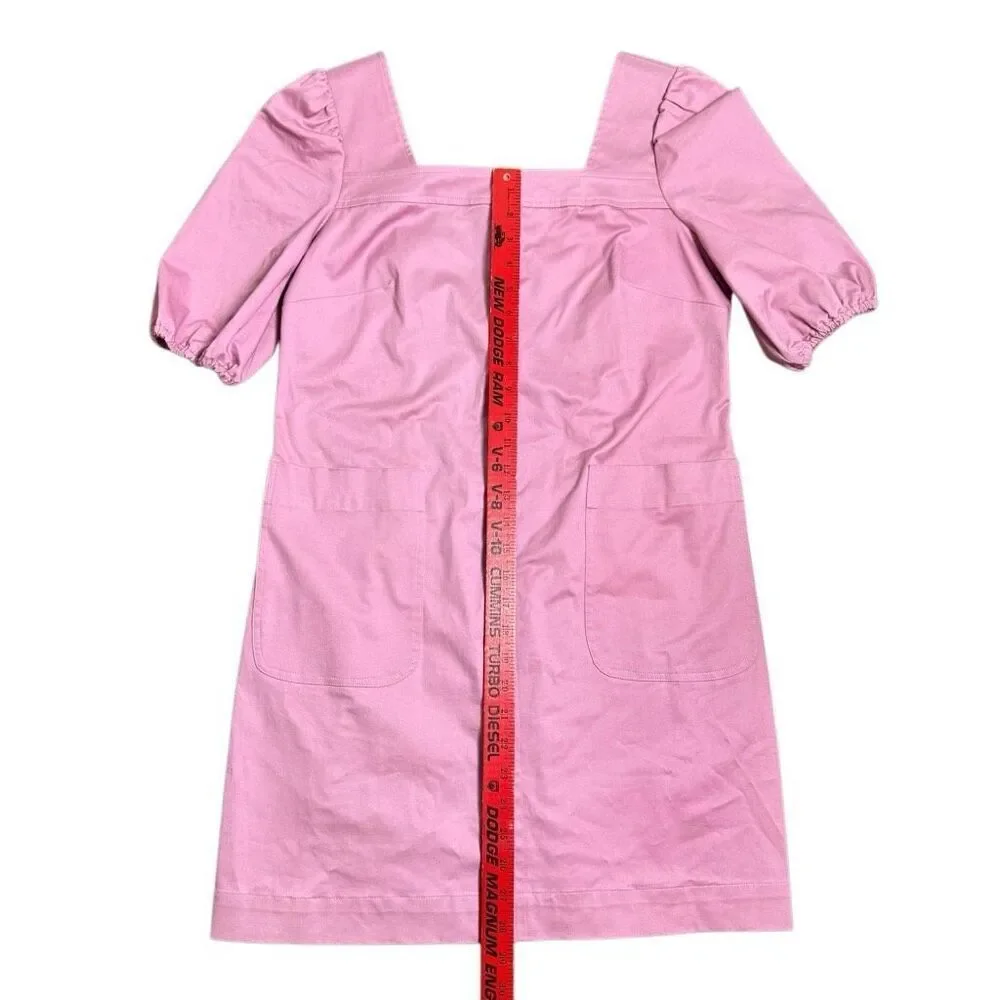 LDT Alice Puff Sleeve Dress in‎ Dusty Rose Women’s Size 4 Square Neckline